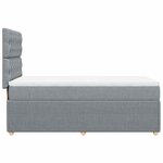 vidaXL Sommier à lattes de lit avec matelas Gris clair 100x200cm Tissu