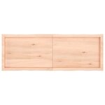 vidaXL Dessus de table bois massif non traité bordure assortie