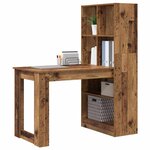 vidaXL Bureau Bois Ancien 122 x 67 x 145 cm Bois d'ingénierie