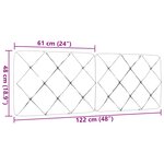 vidaXL Coussin de tête de lit crème 120 cm tissu