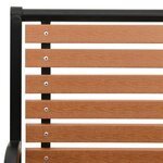 vidaXL Banc de jardin Noir et marron 116 cm Acier et WPC