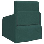 vidaXL Canapé-lit de sol 2-en-1 Vert foncé 65x80x83 cm Tissu