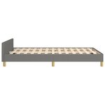 vidaXL Cadre de lit avec tête de lit Gris foncé 120x200 cm Tissu