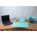 Corbeille À Courrier Combo 3 Niveaux Carton Aquarel - Vert Pastel - X 4 - Exacompta