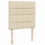 vidaXL Lit ottoman avec matelas crème 100x200 cm tissu
