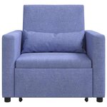 vidaXL Canapé Lit Simple Bleu jean 90 x 165 x 87 cm tissu