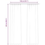 vidaXL Rideaux occultants avec crochets 2 Pièces Velours Noir 140x245 cm