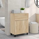 vidaXL Unité de vanité de salle de bain Chêne Sonoma 60 x 35 x 80 cm