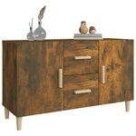 vidaXL Buffet chêne fumé 100x36x60 cm bois d'ingénierie