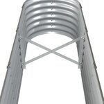 vidaXL Lit surélevé de jardin Acier enduit de poudre 332x40x36 cm gris