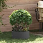 vidaXL Cache-pot de jardin Noir 40 x 40 x 20 cm Acier