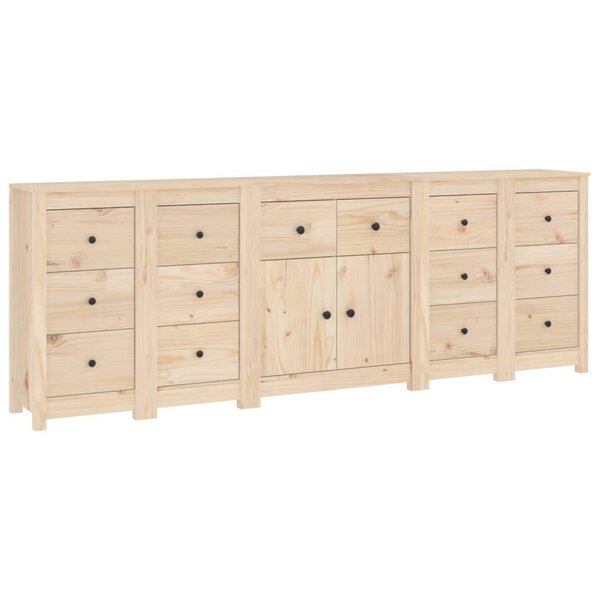 vidaXL Buffet 230x35x80 cm Bois massif de pin