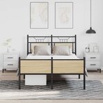 vidaXL Cadre de lit sans matelas chêne sonoma 120x190 cm