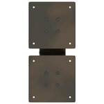 vidaXL Pieds de table basse en forme de X  2 pièces  acier naturel  30 x (30-31) cm