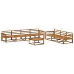 vidaXL Ensemble de canapés d'extérieur 8 Pièces Naturel
