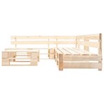 vidaXL Salon de jardin palette 4 Pièces naturel bois