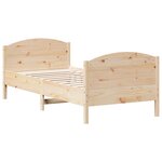 vidaXL Cadre de lit sans matelas 90x200 cm bois de pin massif