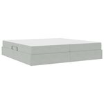 vidaXL Lit avec rangement et matelas Gris clair 200 x 200 cm Velours