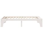 vidaXL Cadre de lit surélevé Blanc 90 x 200 cm Bois massif en pin