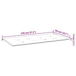 vidaXL Coussin de banc de jardin crème 120x50x3 cm tissu oxford