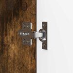 vidaXL Meuble TV Chêne fumé 99 x 34 5 x 50 cm Bois d'ingénierie