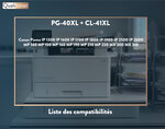 Qualitoner - 4 cartouche compatible pour canon pg-40xl (x2) + cl-41xl (x2) pg-40 xl (x2) + cl-41 xl (x2) noir + couleur ()