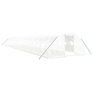 vidaXL Serre avec cadre en acier blanc 88 m² 22x4x2 m