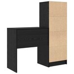 vidaXL Bureau avec tiroir avec étagère avec stockage 2 Pièces Chêne noir