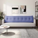 vidaXL Coussin de Dos Bleu denim 200 x 24 x 50 cm tissu