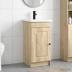vidaXL Meuble de salle de bain avec évier Chêne Sonoma