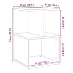 vidaXL Table de chevet chêne artisanal 35x35x55 cm bois d'ingénierie