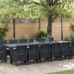 vidaXL Ensemble de salle à manger pour jardin 15 Pièces Anthracite
