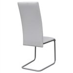 vidaXL Chaises à manger cantilever lot de 6 blanc similicuir