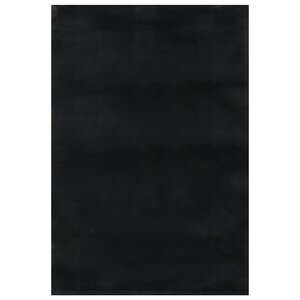 vidaXL Tapis lavable à poils courts doux et moelleux antidérapant noir