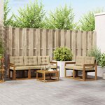 vidaXL Ensemble de canapés d'extérieur 6 Pièces Naturel et Beige