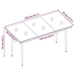 vidaXL Ensemble à manger de jardin coussins 7 Pièces Résine tressée Verre