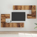 vidaXL Ensemble meuble TV 8 Pièces Bois ancien Moyen 30.5 x 30 x 30 cm