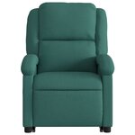 vidaXL Fauteuil inclinable vert foncé tissu