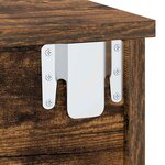 vidaXL Table de chevet Chêne fumé 40 x 31 x 15 cm Bois d'ingénierie