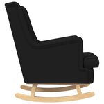 vidaXL Chaise à bascule Noir 62 x 80 x 85 cm tissu