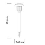 Luxform lampe de jardin à led solaire intelligente pollux 150 lm