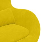 vidaXL Fauteuil œuf Jaune 63 x 73 x 90 cm Velours