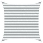 vidaXL Voile d'ombre Gris clair et blanc 2 x 2 m