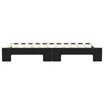 vidaXL Lit de jour avec gigogne sans matelas noir 90x200 cm