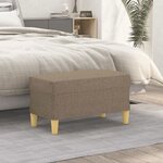 vidaXL Banc Taupe 70x35x41 cm Tissu