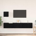 vidaXL Ensemble meuble TV 4 Pièces Chêne noir 60 x 30 x 30 cm