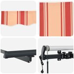 vidaXL Auvent Rétractable jaune et orange 300 x 250 cm tissu