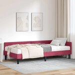 vidaXL Cadre de lit d'angle avec matelas Autre 2 Pièces Vert Velours