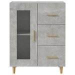 vidaXL Buffet gris béton 69 5x34x90 cm bois d'ingénierie
