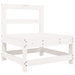 vidaXL Salon de jardin 6 Pièces Blanc Bois de pin massif